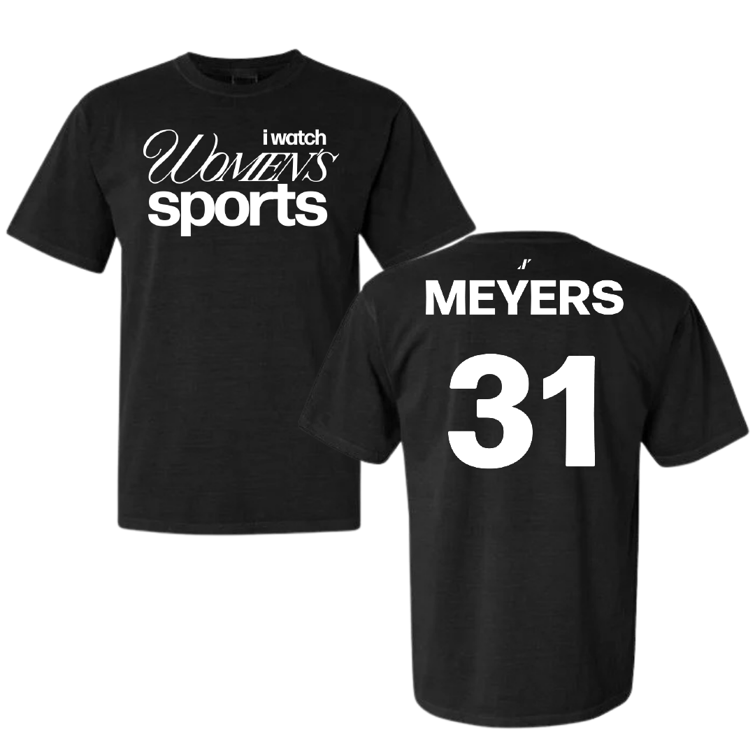 High Point University Basketball Black WHM Comfort Colors Tee - #31 Audrey Meyers