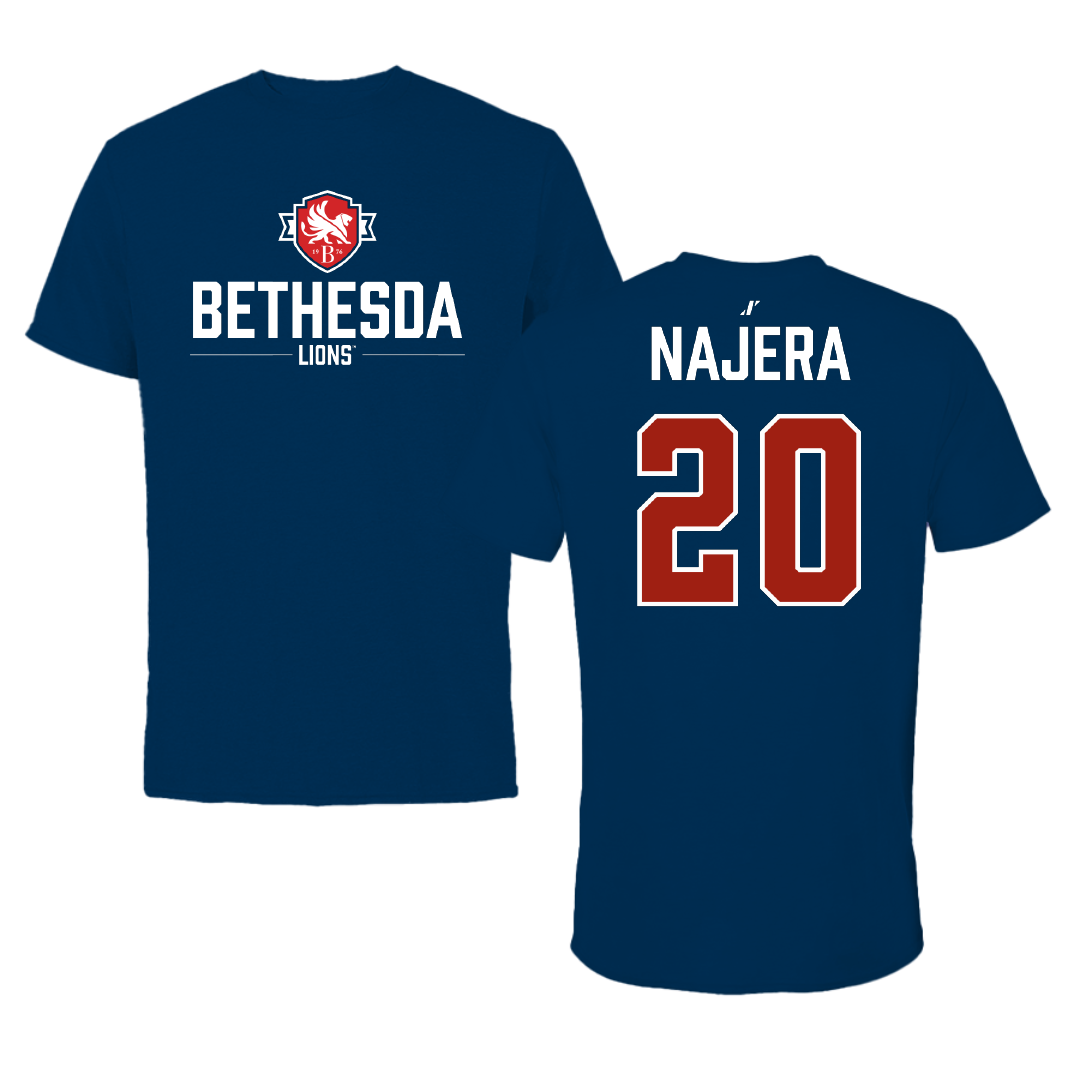 Bethesda University Baseball Navy General Performance Tee - #20 Jake Najera