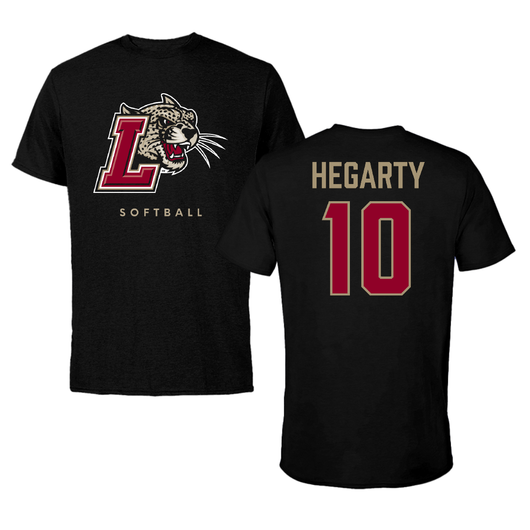 Lafayette College Softball Black Tee - #10 Andy Hegarty