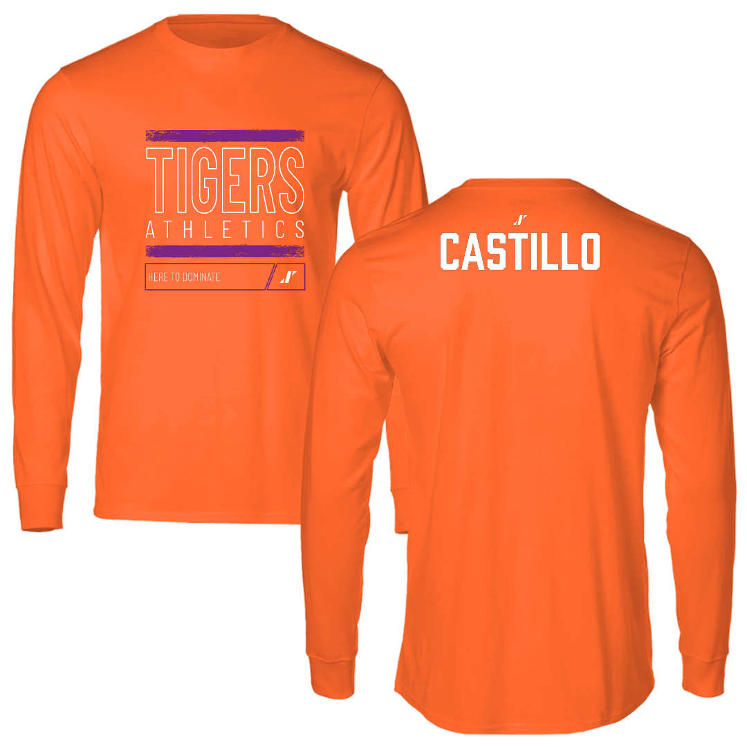 Edward Waters University Golf (W) Orange Dominate Performance Long Sleeve - Micah Castillo