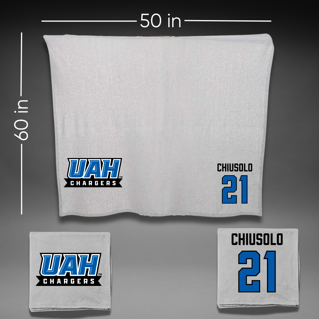 Huntsville Lacrosse (M) Gray Blanket - #21 Christian Chiusolo