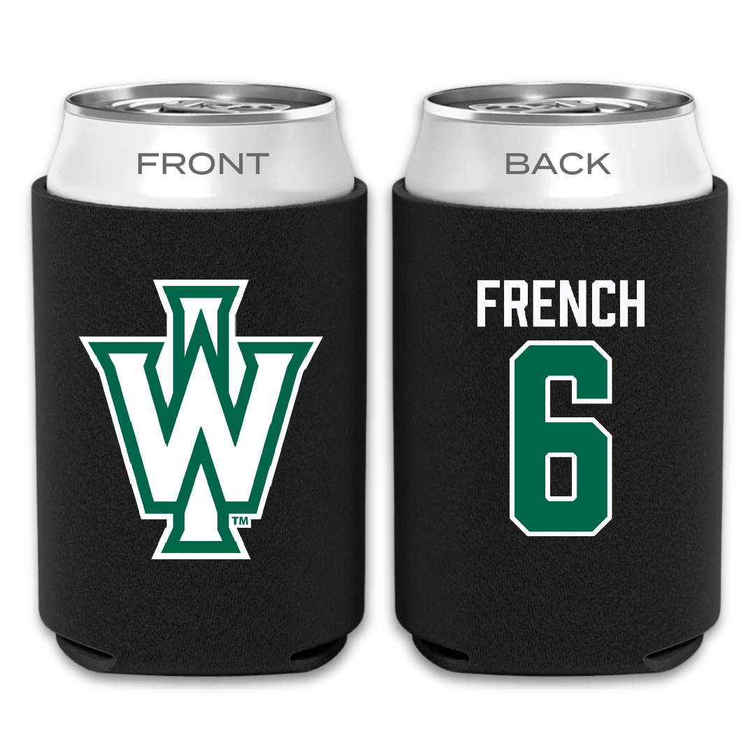 Illinois Wesleyan University Volleyball Black Can Cooler - #6 Taylor French
