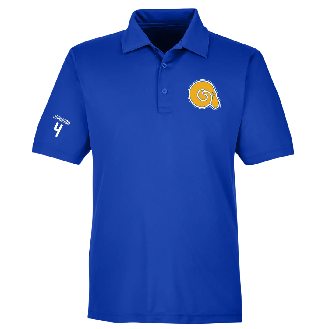 Albany State University Basketball (M) Blue Polo - #4 Kj Johnson