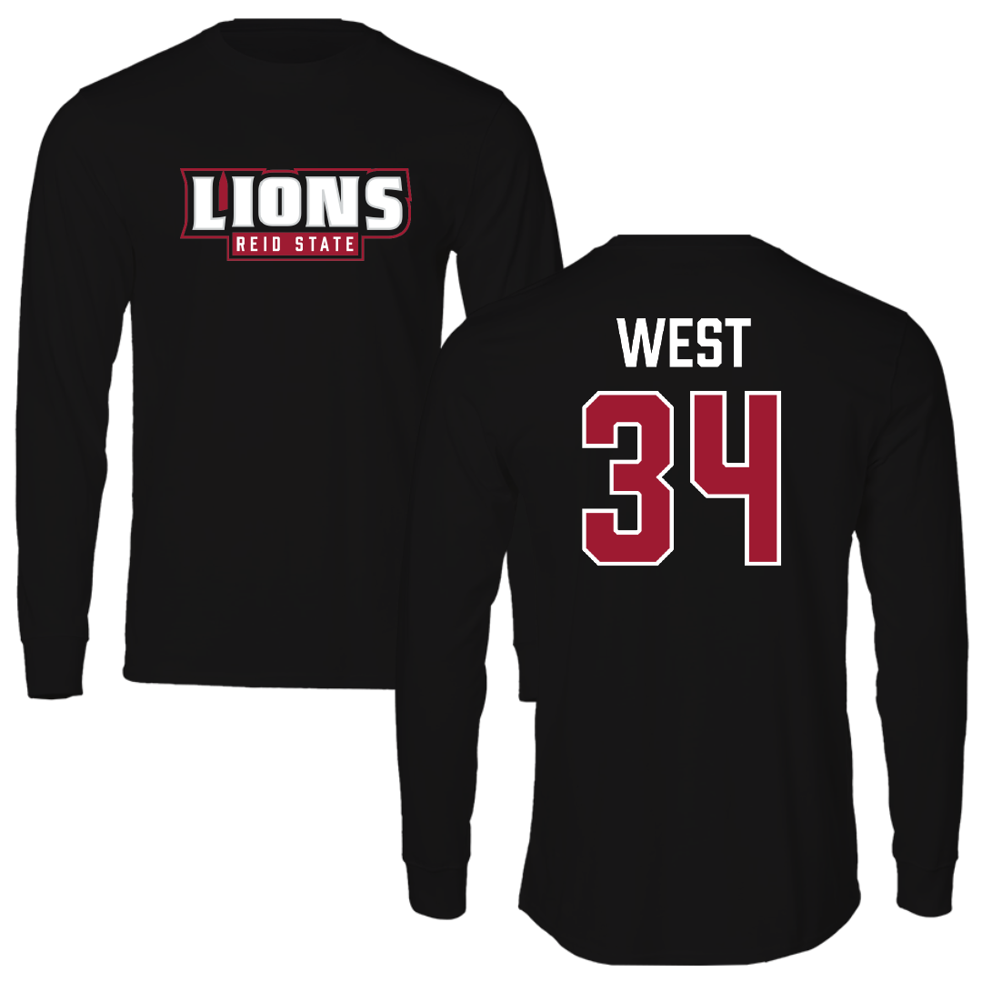 Reid State Community College Baseball Black Performance Long Sleeve - #34 Camden West