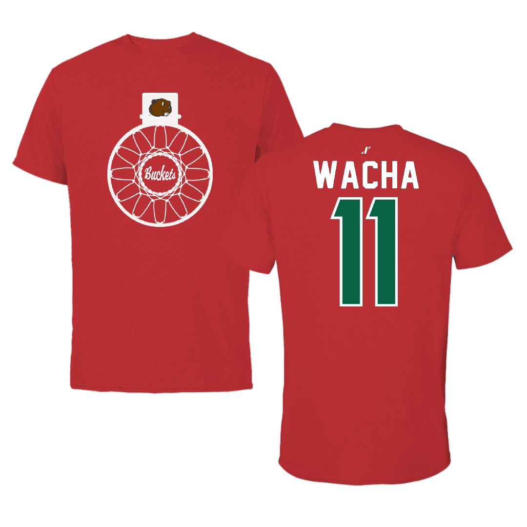 Minot State University Basketball Red Buckets Tee - #11 Ashley Wacha