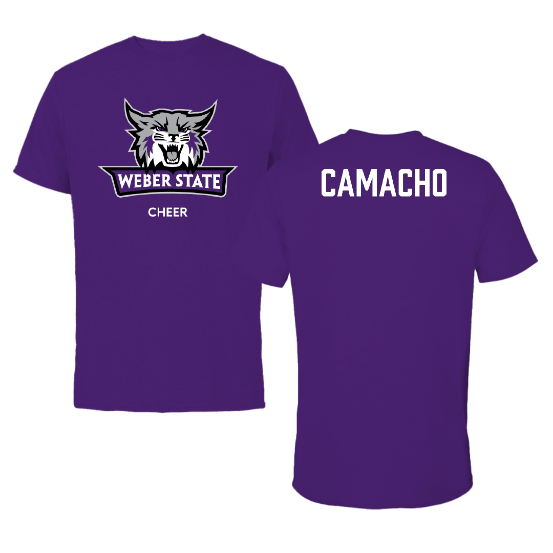 Weber State University Cheer Purple Performance Tee - Veronica Camacho