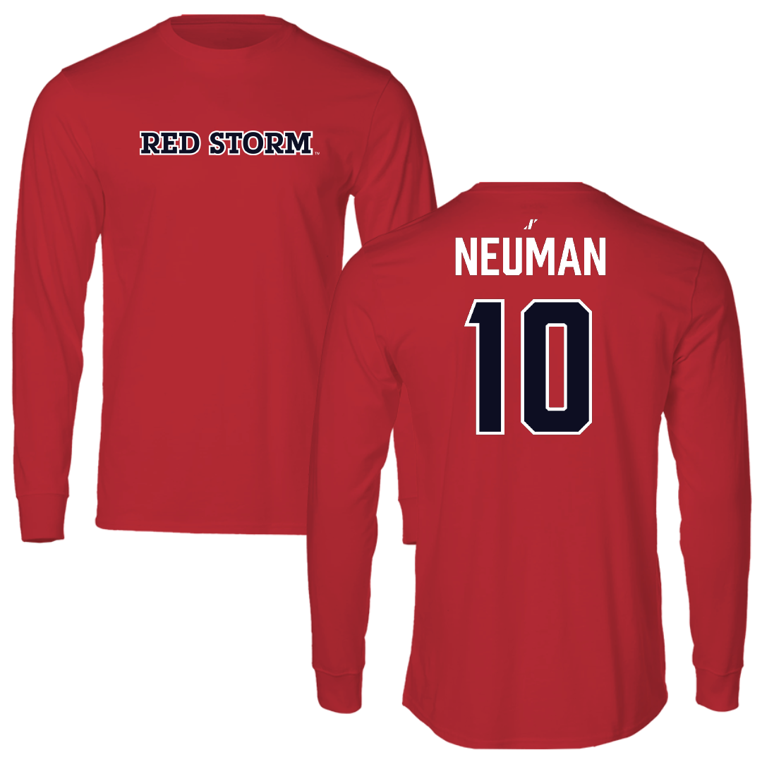 St. John's University (New York) Softball Red Performance Long Sleeve - #10 Avery Neuman