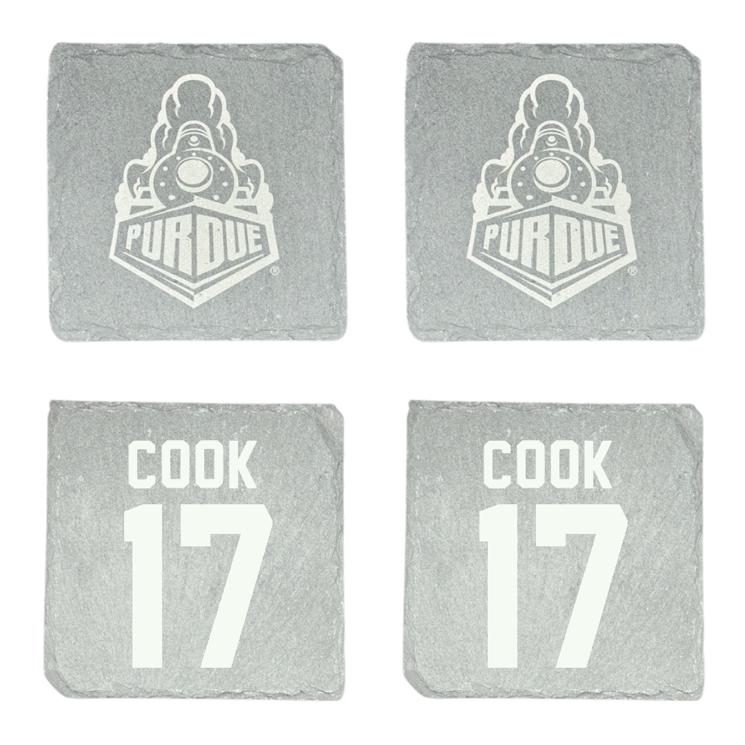 Purdue University Baseball Stone Coaster (4 Pack)  - #17 Lukas Cook