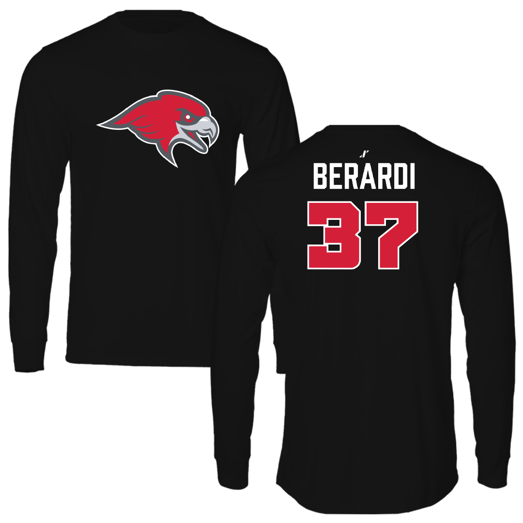 Montclair State University Baseball Black Performance Long Sleeve - #37 Vincent Berardi