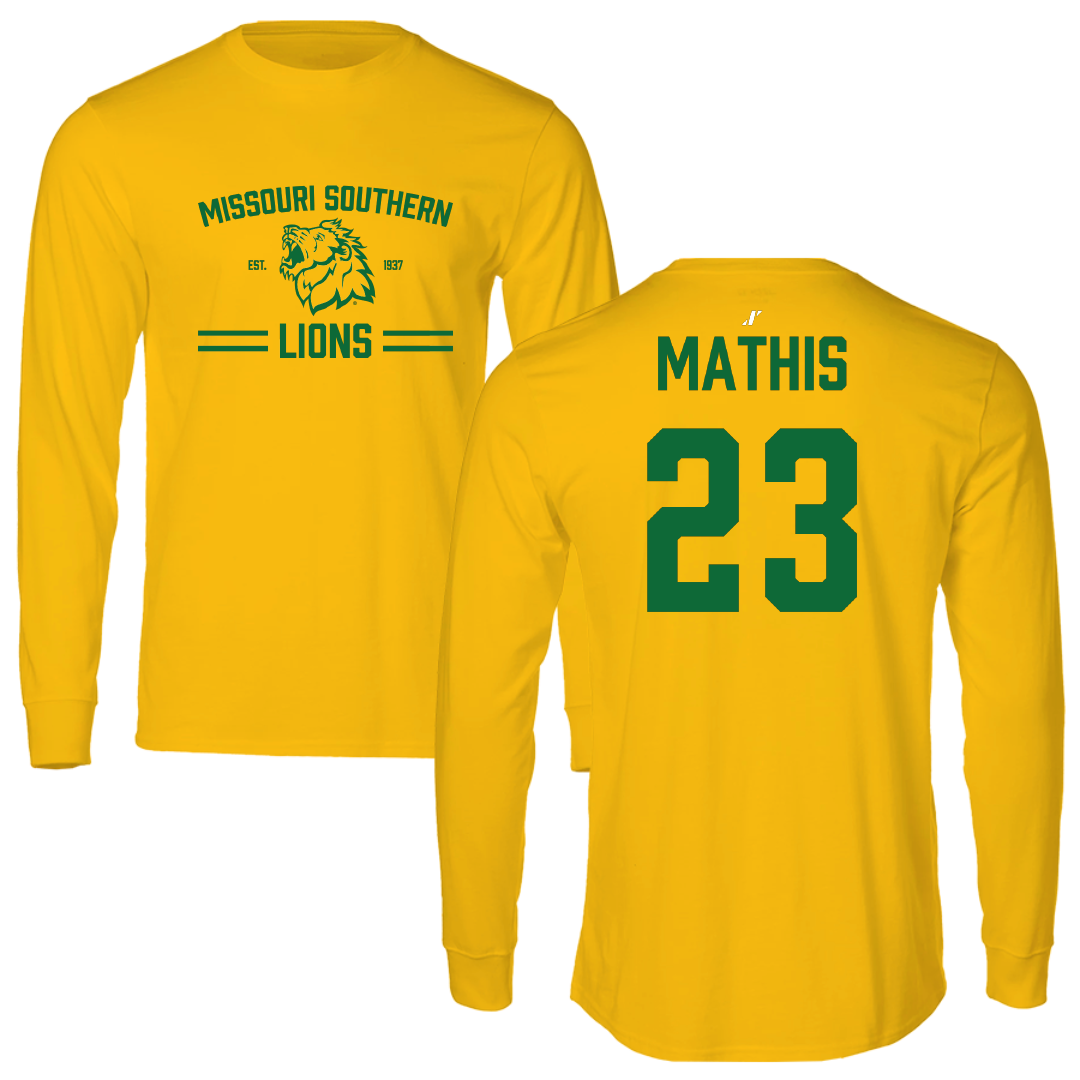 Missouri Southern State University Football Gold General Long Sleeve - #23 Kaleb Mathis