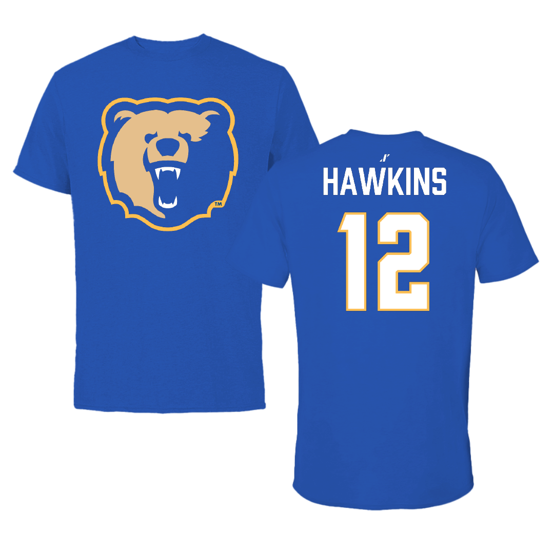 Morgan State University Lacrosse (M) Blue Performance Tee - #12 Derek Hawkins