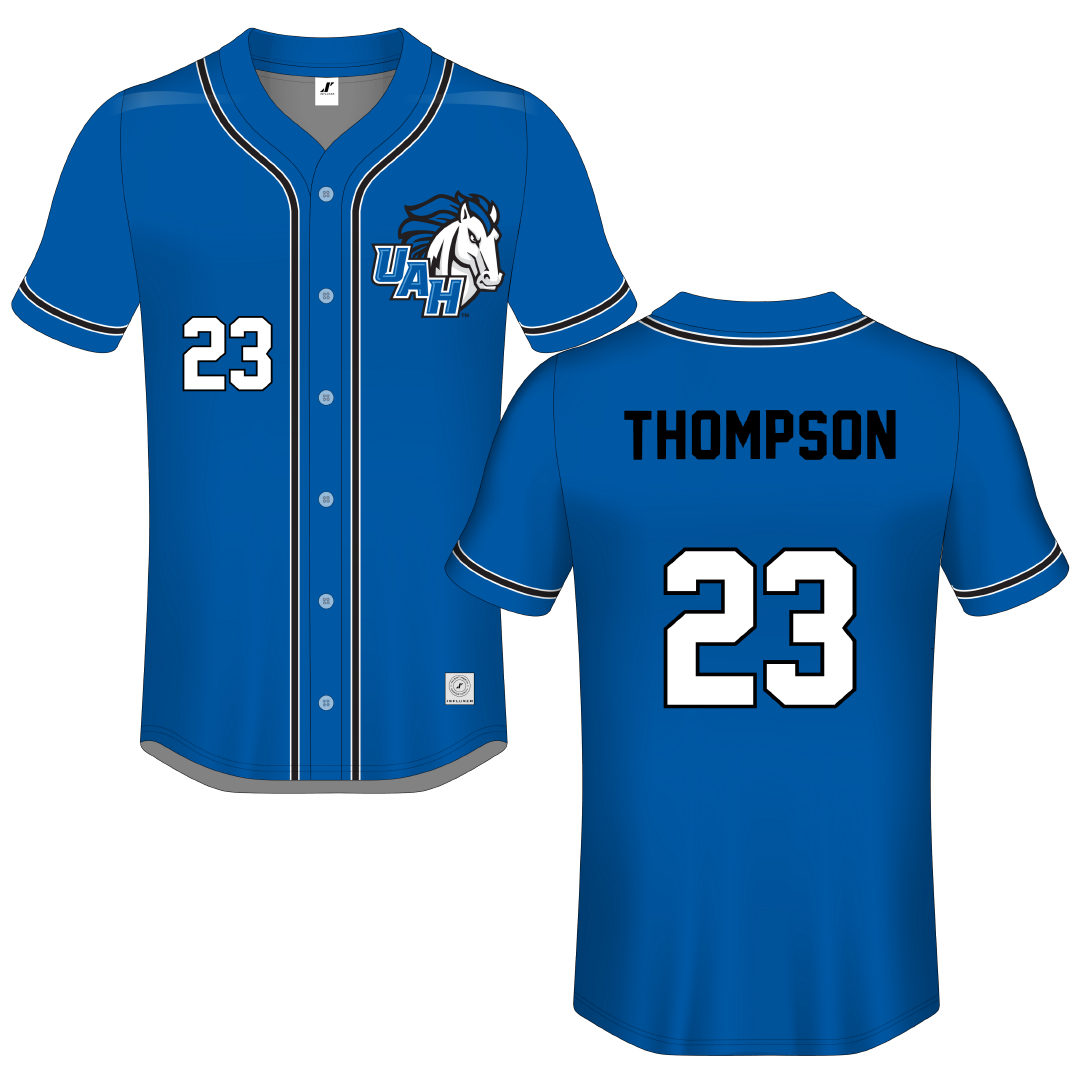 Huntsville Blue Button-Down Jersey - #23 Sadie Thompson