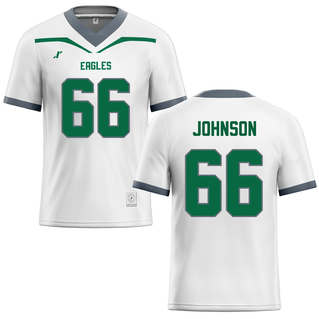 Central Methodist University White Football Jersey - #66 Tiwian Johnson