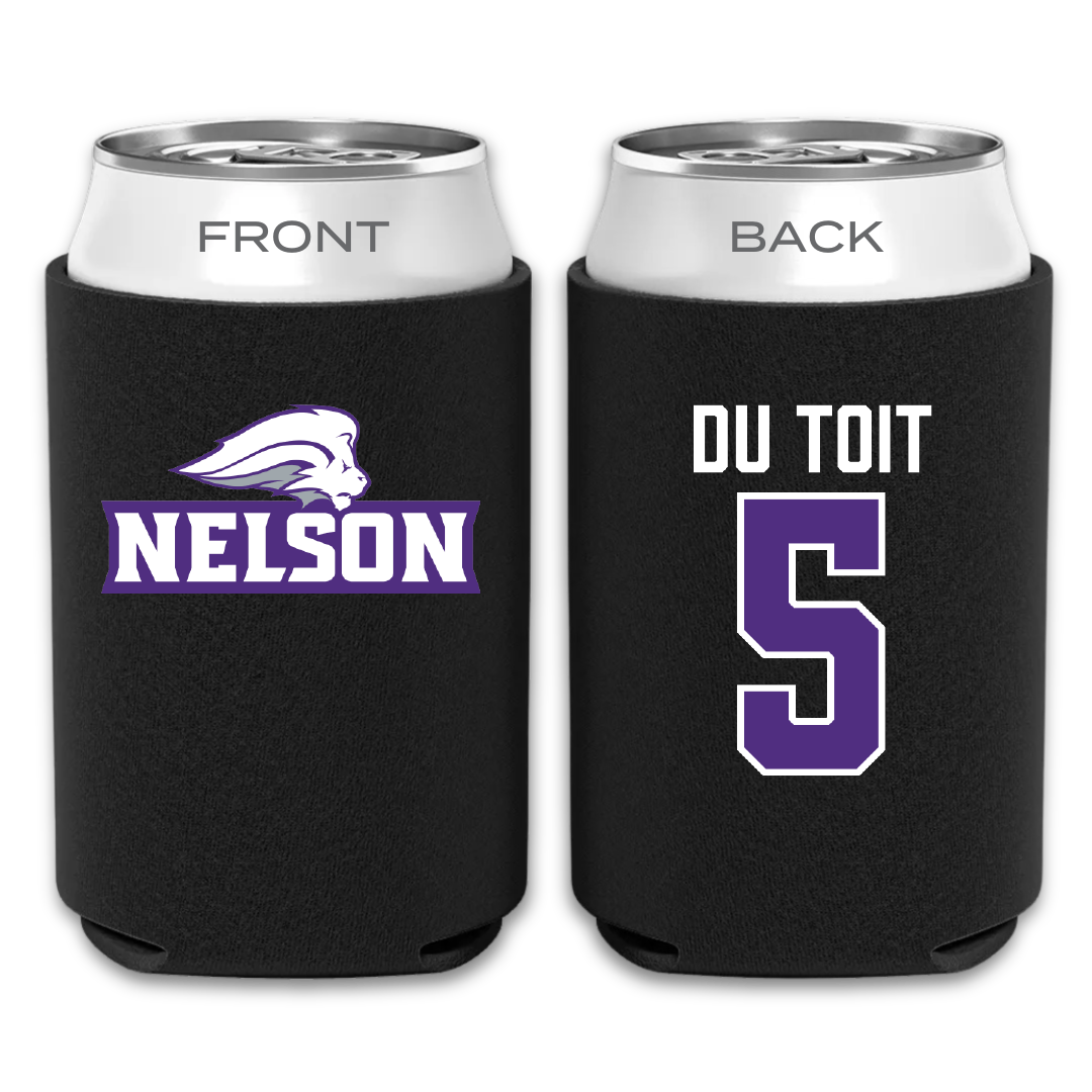 Nelson University Soccer Black Can Cooler - #5 Dillon Du Toit