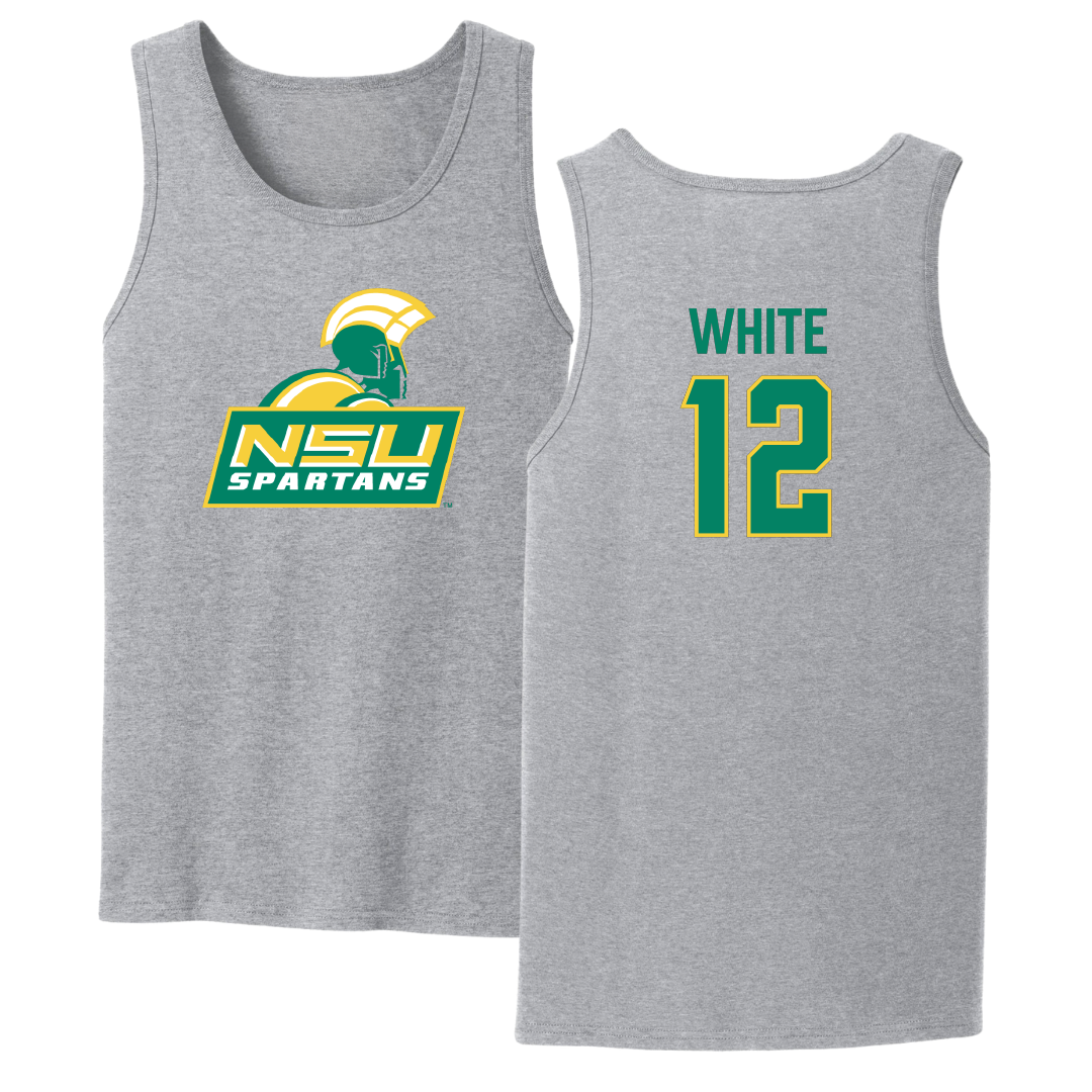 Norfolk State University Football Sport Gray Tank Top - #12 Jaylen White
