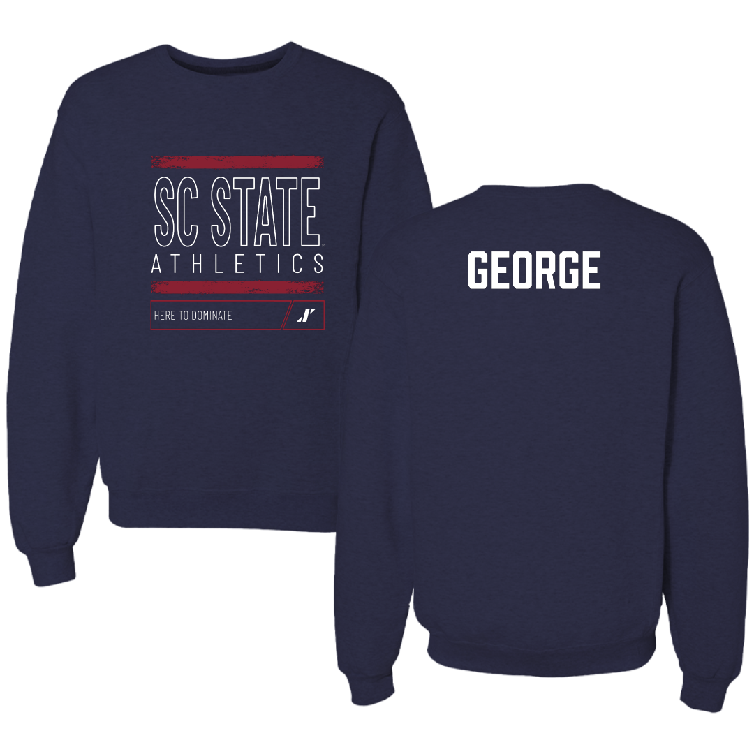 South Carolina State University TF and XC Navy Dominate Crewneck - Kenton George
