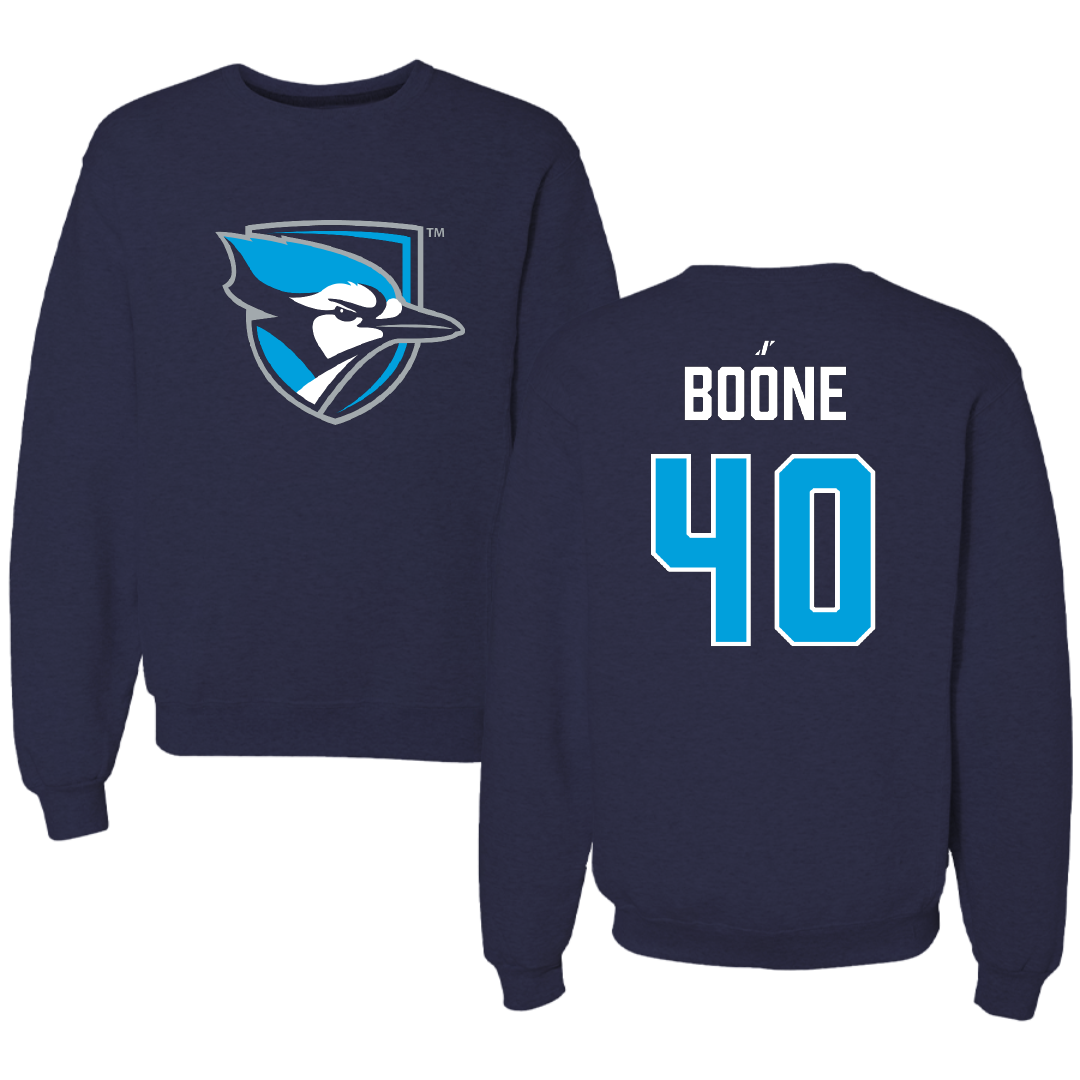Elmhurst University Basketball Navy Mascot Crewneck - #40 Aidyn Boone