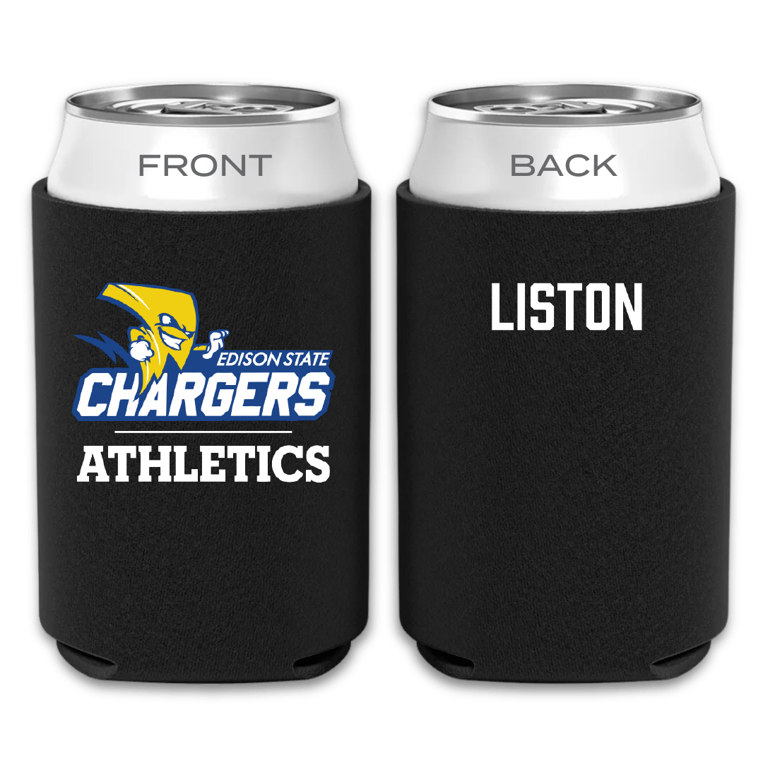 Edison State Community College Baseball Black Can Cooler - Parker Liston