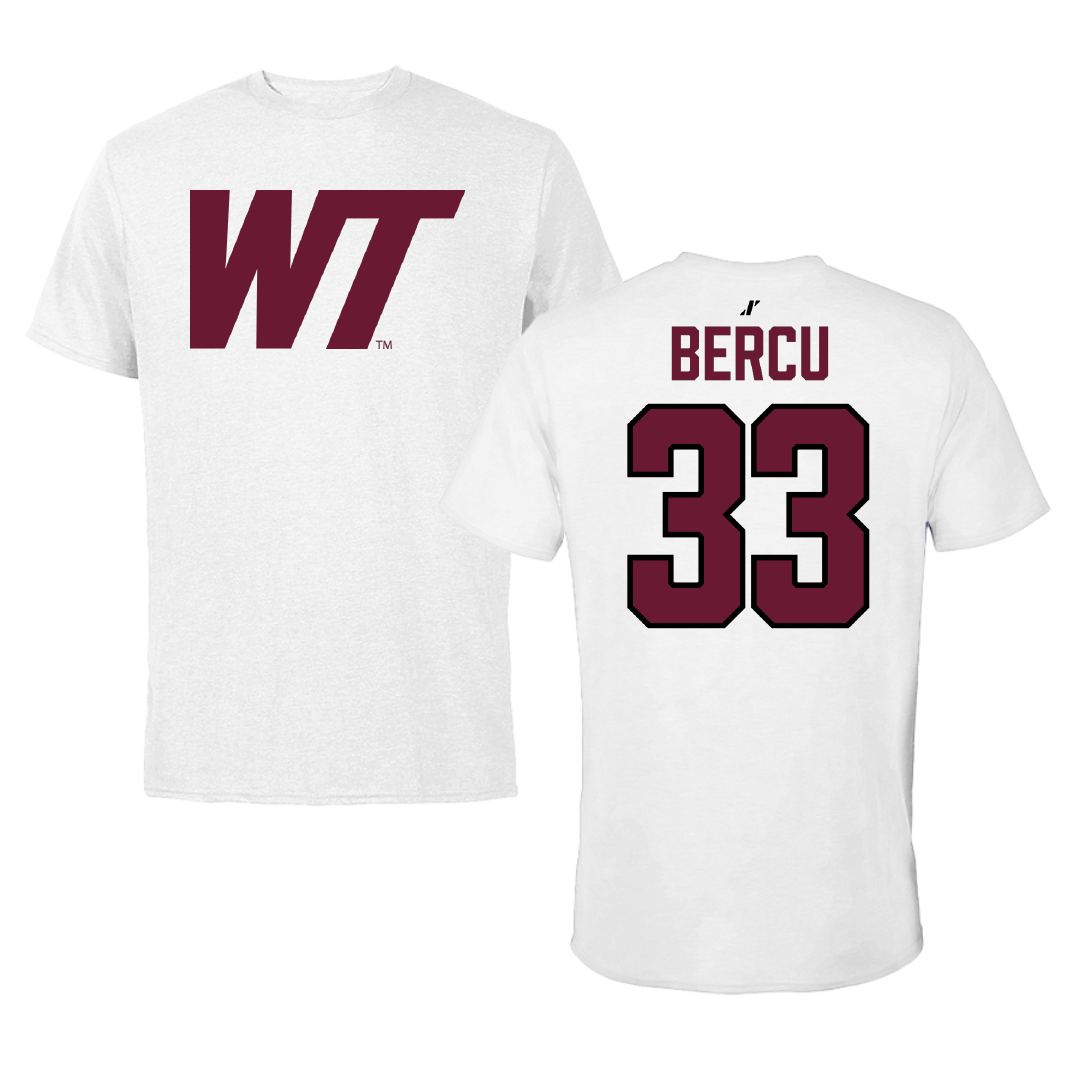 West Texas A&M University Soccer White Tee - #33 Sol Bercu