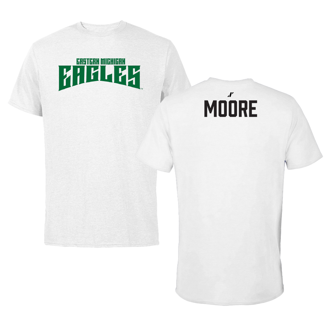 Eastern Michigan University Rowing White Classic Performance Tee - Kendall Moore
