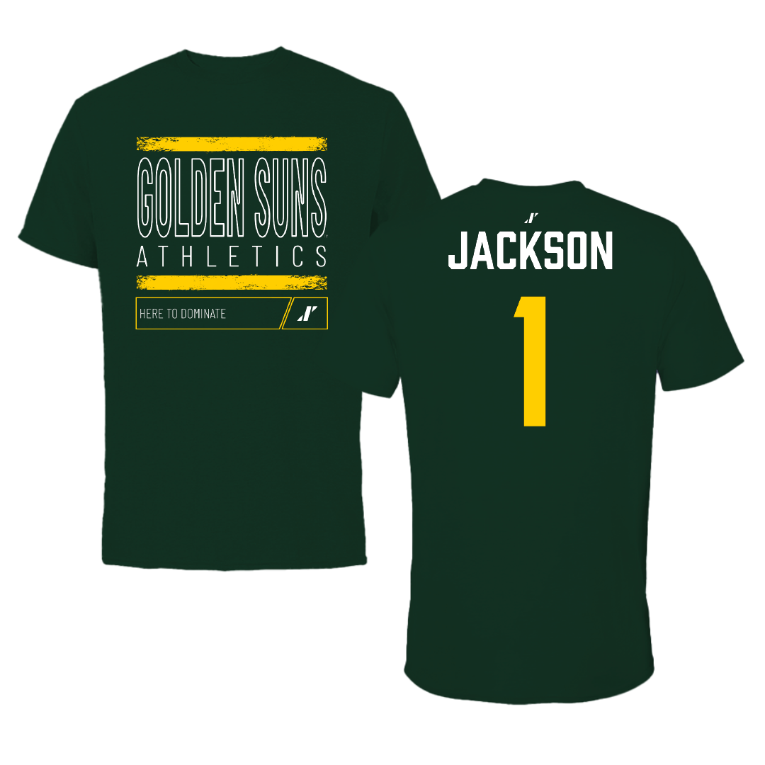 Arkansas Tech University Softball Forest Green Dominate GS Performance Tee - #1 Sharlee Jackson