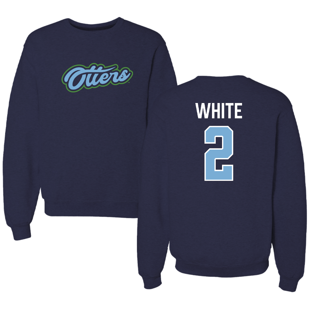 Cal State Monterey Bay Softball Navy Crewneck - #2 Jaedyn White