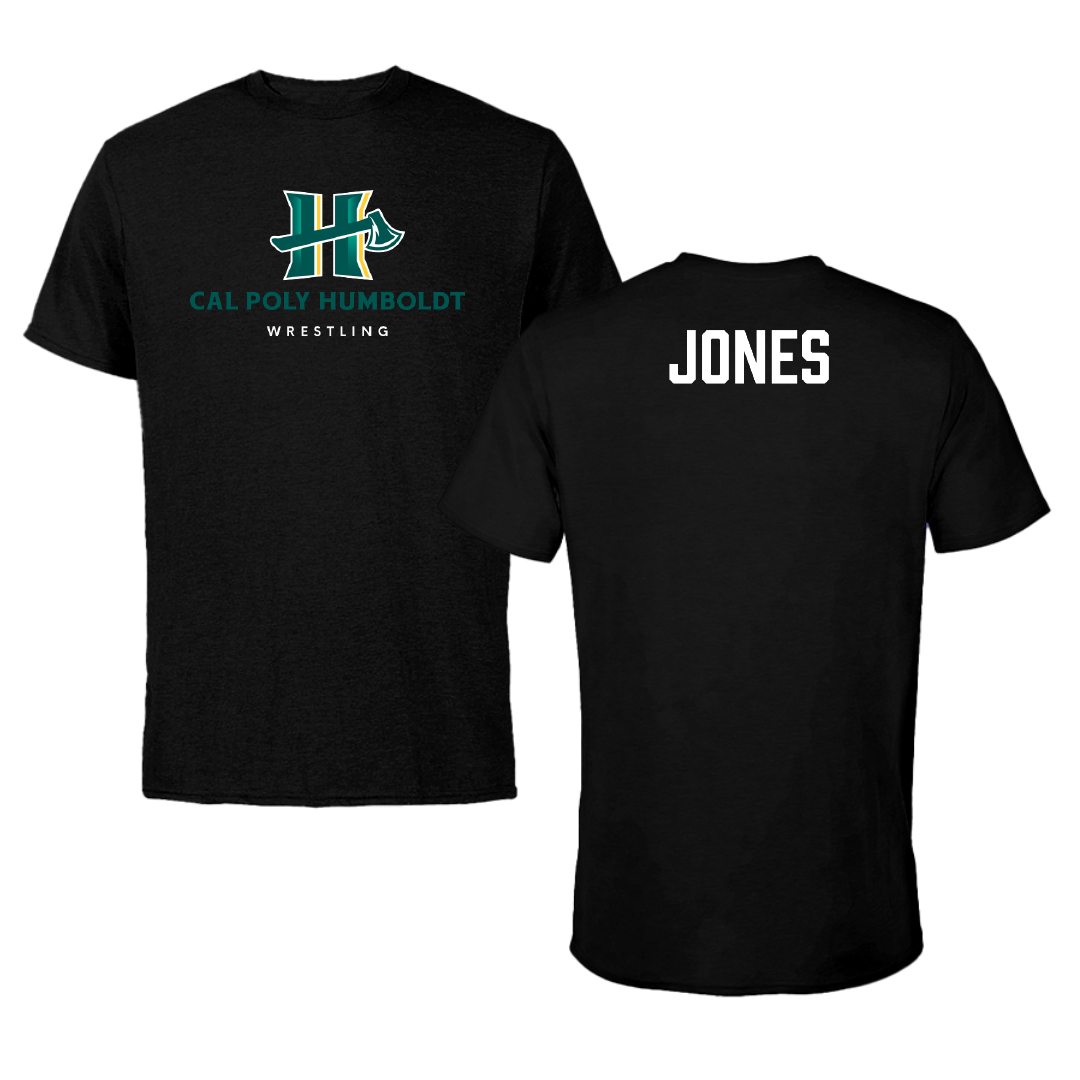 Cal Poly Humboldt Wrestling Black Performance Tee - Travion Jones