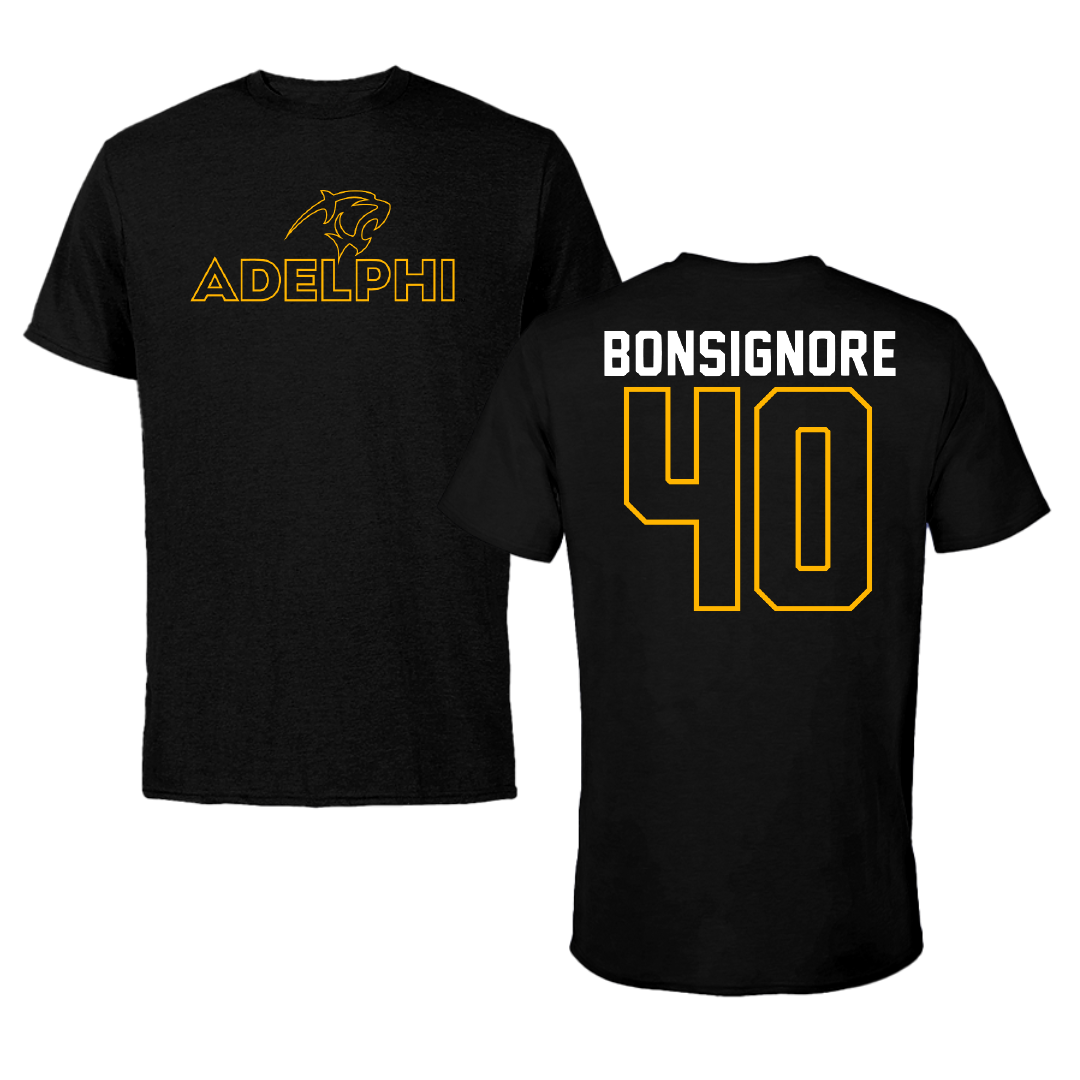Adelphi University Baseball Black Performance Tee - #40 Tyler Bonsignore