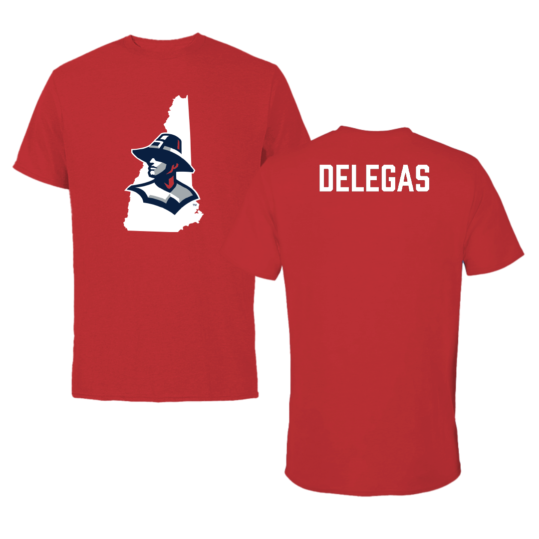 New England College Wrestling (W) Red State Performance Tee - Olivia Delegas