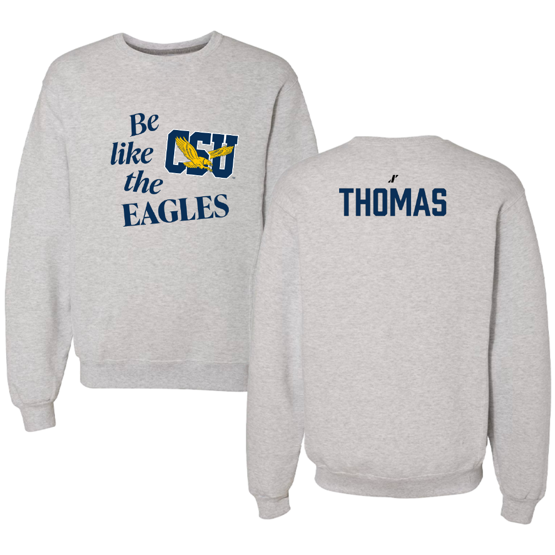 Coppin State University Tennis Light Gray Be Like Us Crewneck - Aidan Thomas