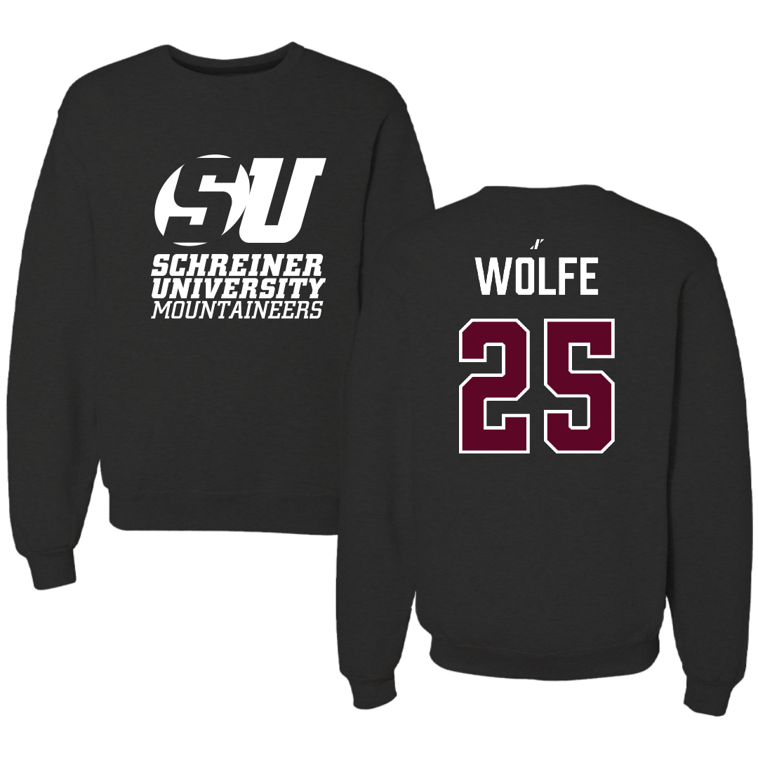 Schreiner University Baseball Black Crewneck - #25 Colten Wolfe