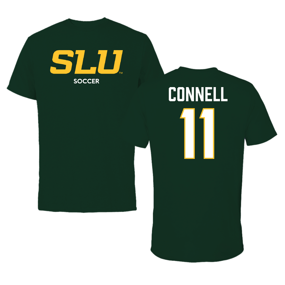 Southeastern Louisiana University Soccer (W) Forest Green Performance Tee - #11 Lainey Connell