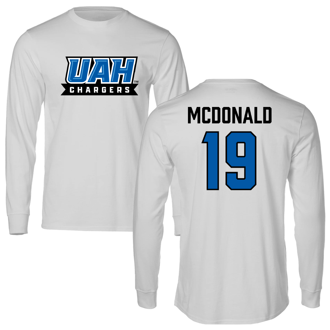 Huntsville Soccer (M) Light Gray Performance Long Sleeve - #19 Dashun McDonald