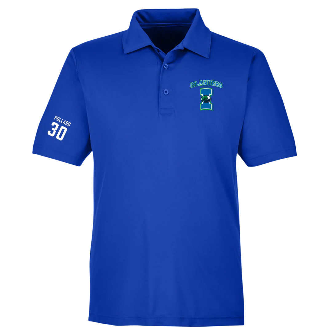 Texas A&M University-Corpus Christi Baseball Blue Polo - #30 Pearson Pollard