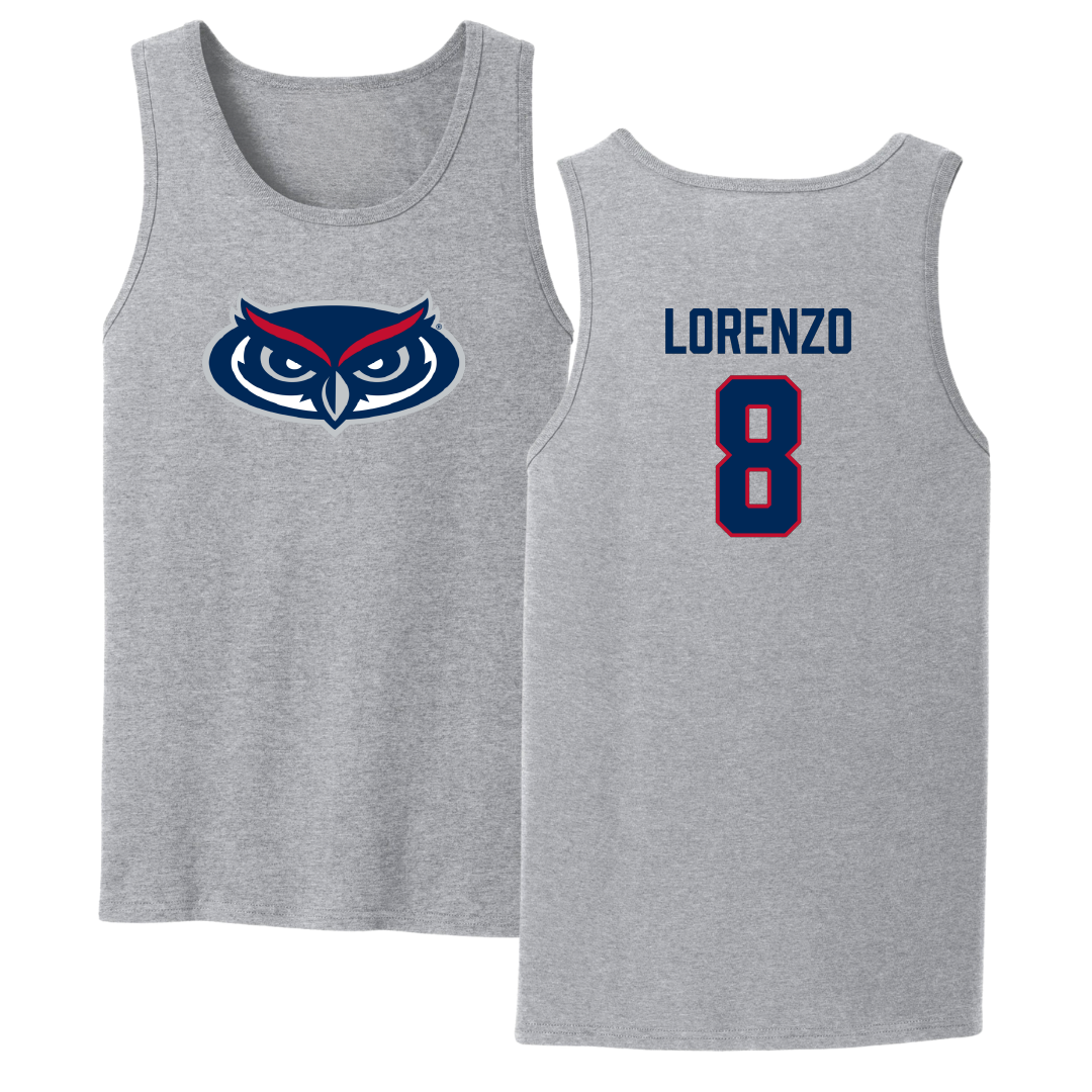 Florida Atlantic University Softball Sport Gray Tank Top - #8 Brooklyn Lorenzo