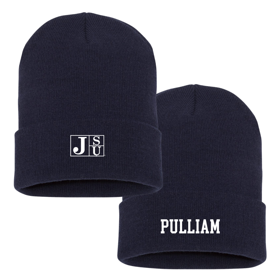 Jackson State University Football Navy Beanie - #7 Reid Pulliam