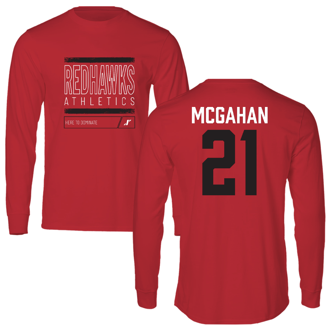 Southeast Missouri State University Baseball Red Dominate Performance Long Sleeve - #21 Shea McGahan