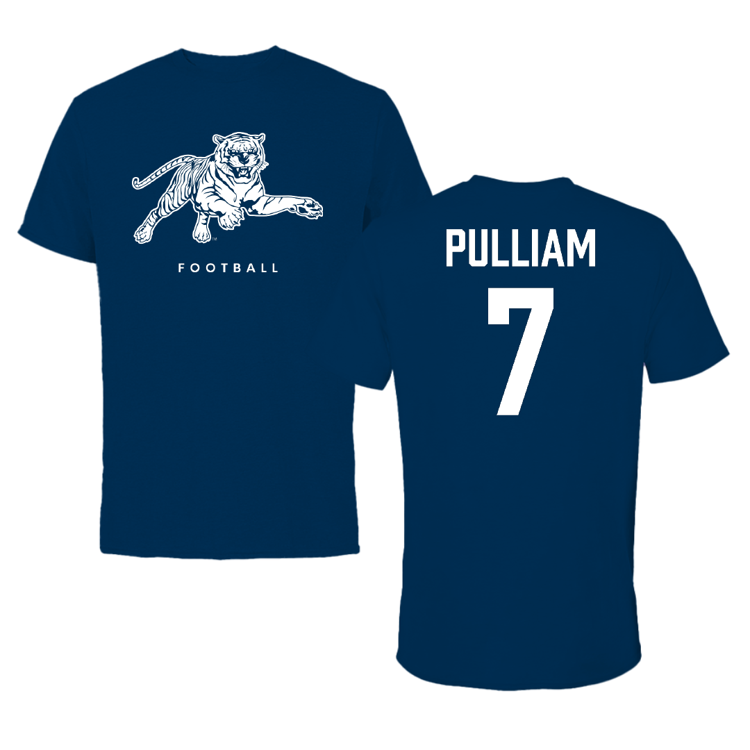 Jackson State University Football Navy Tee - #7 Reid Pulliam