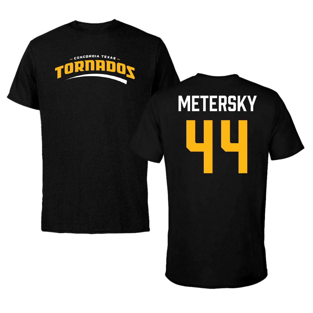 Concordia University (Texas) Baseball Black Tee - #44 Gavriel Metersky