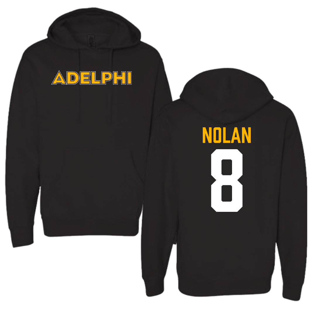 Adelphi University Soccer Black Hoodie - #8 Sam Nolan