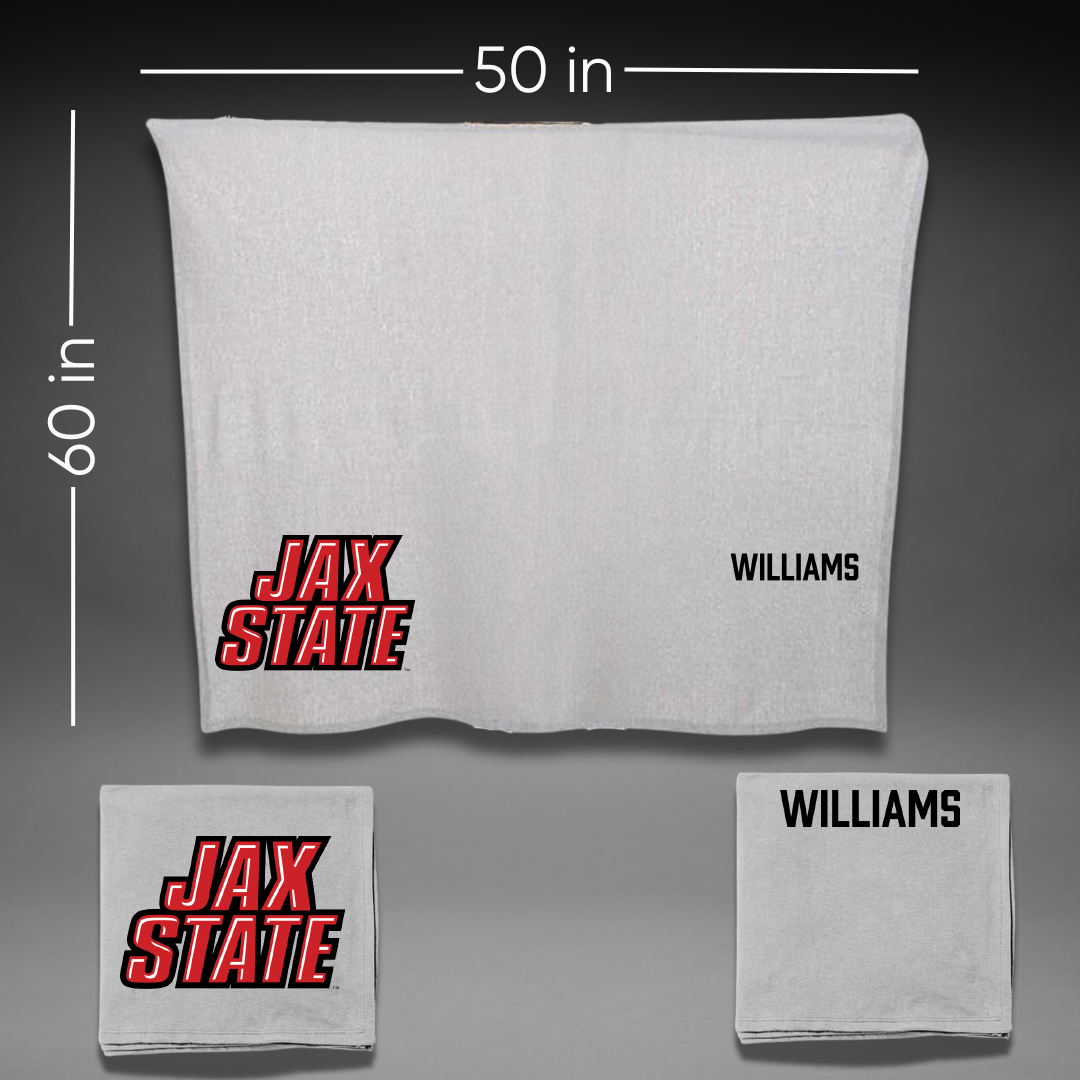Jacksonville State University Cheer Gray Blanket - Aniija WIlliams