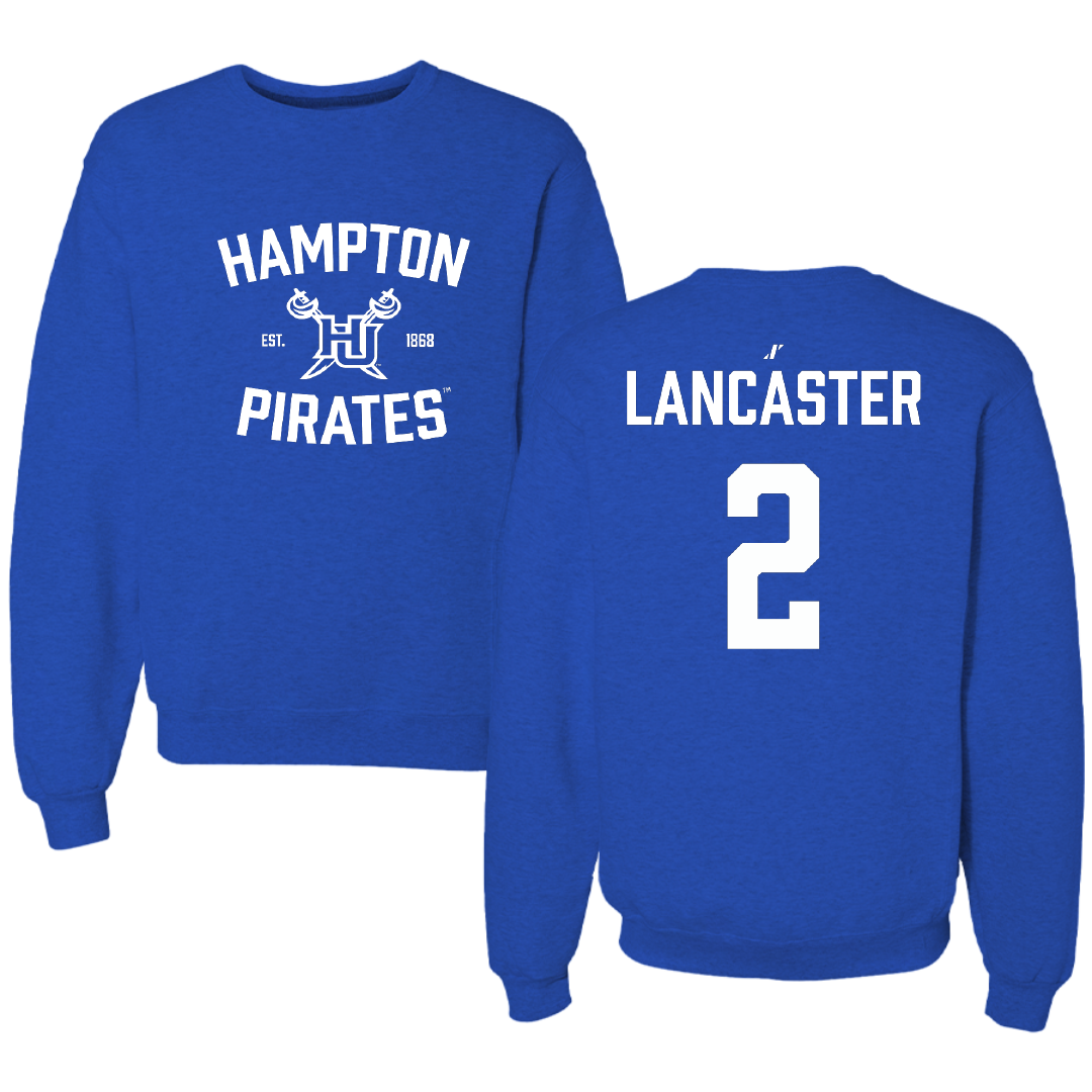 Hampton University Lacrosse (M) Blue General Crewneck - #2 Miles Lancaster