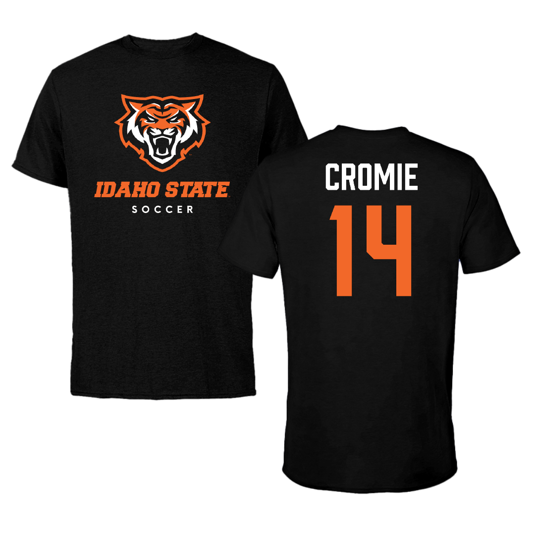 Idaho State University Soccer Black Tee - #14 Nolyn Cromie