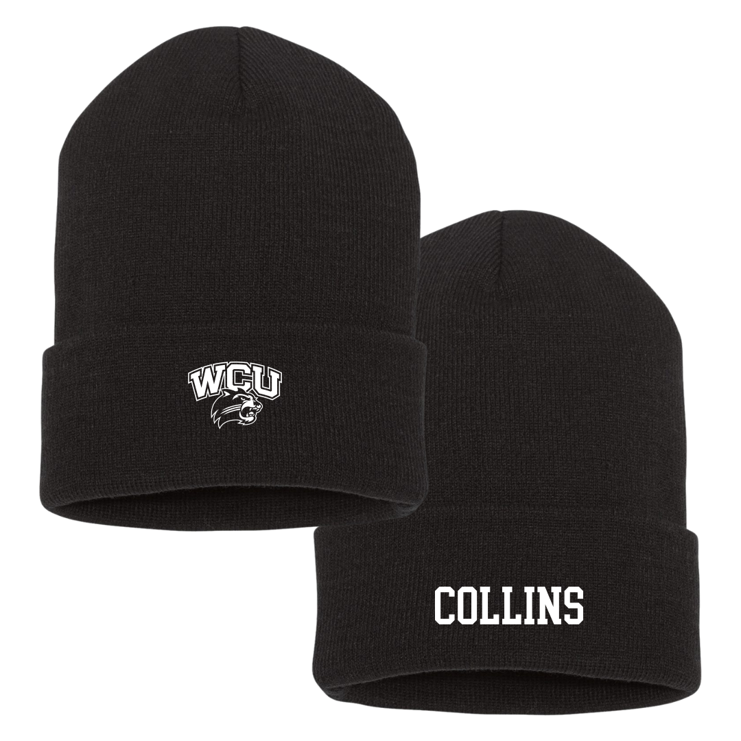 Western Carolina University Baseball Black Beanie - #37 Charlie Collins