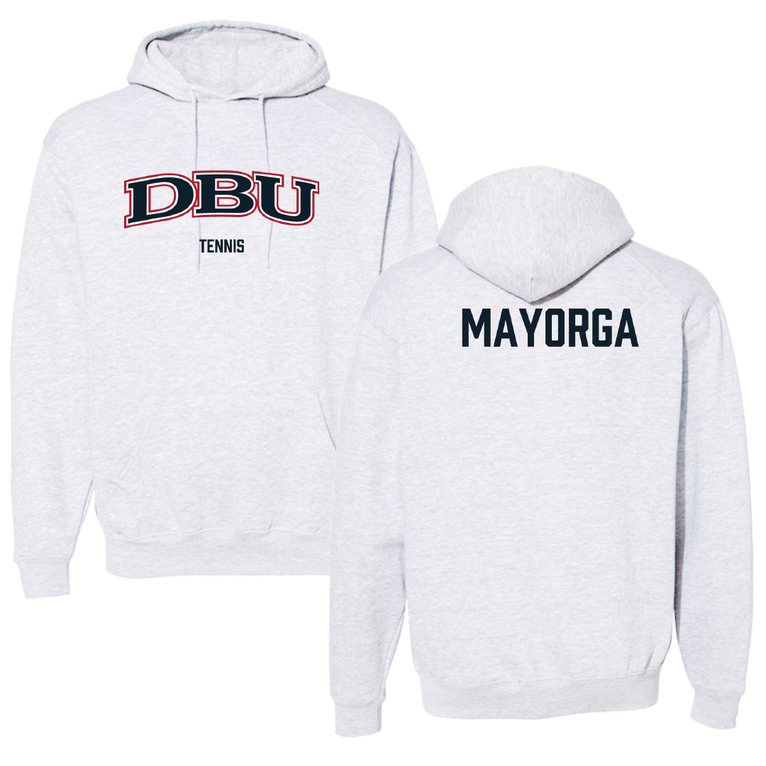 Dallas Baptist University Tennis (M) Light Gray Hoodie - Edgar Mayorga