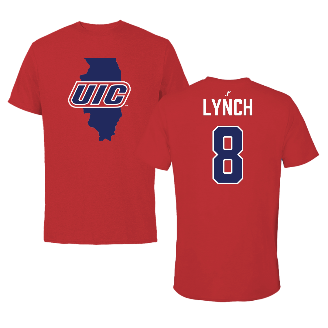 UIC Softball Red State Tee - #8 Giovanna Lynch