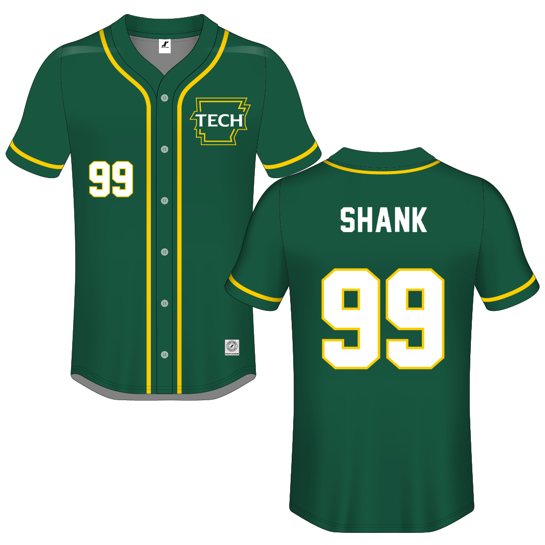 Arkansas Tech University Green Button-Down Jersey - #99 Jenny Shank
