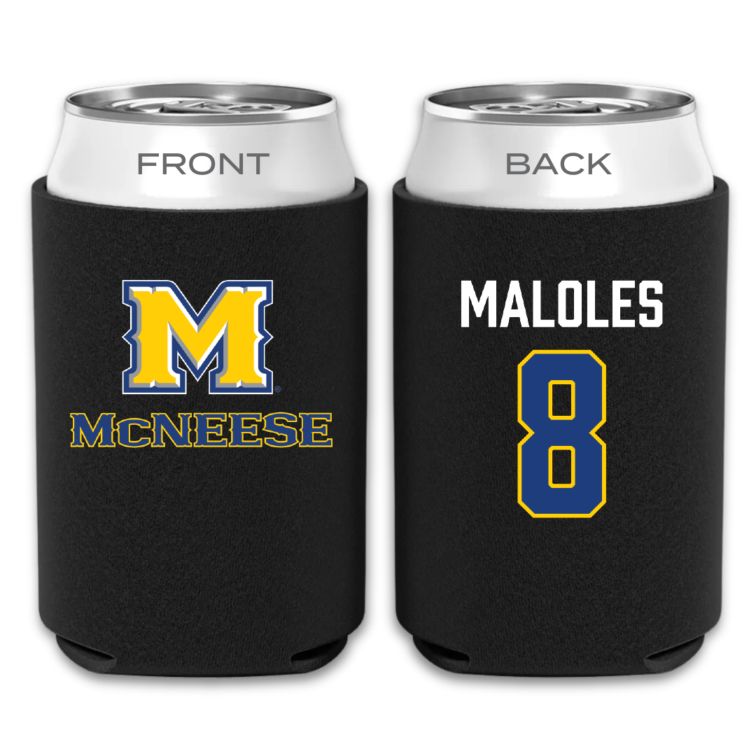 McNeese State University Football Black Can Cooler - #8 Royce Maloles