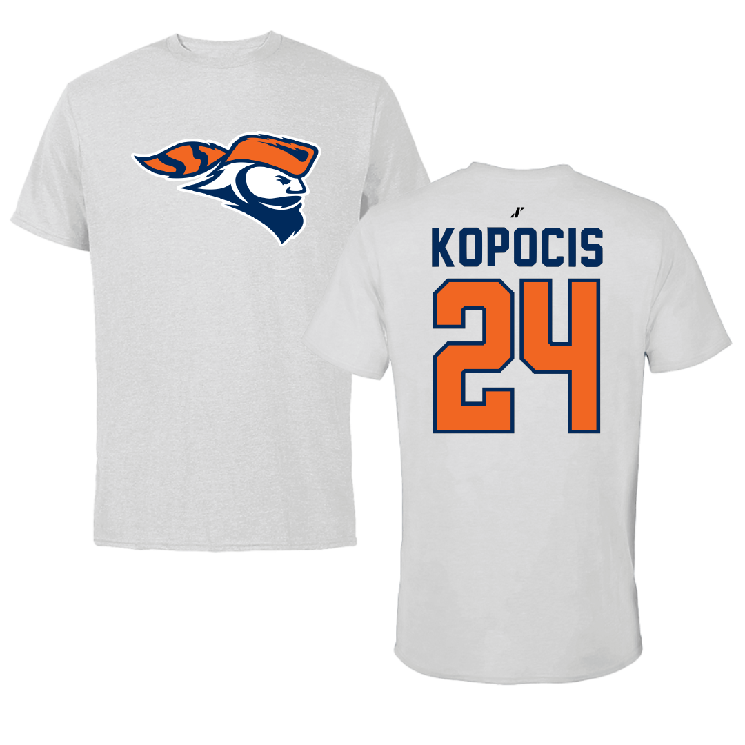 Carroll University Lacrosse Light Gray Performance Tee - #24 Jake Kopocis