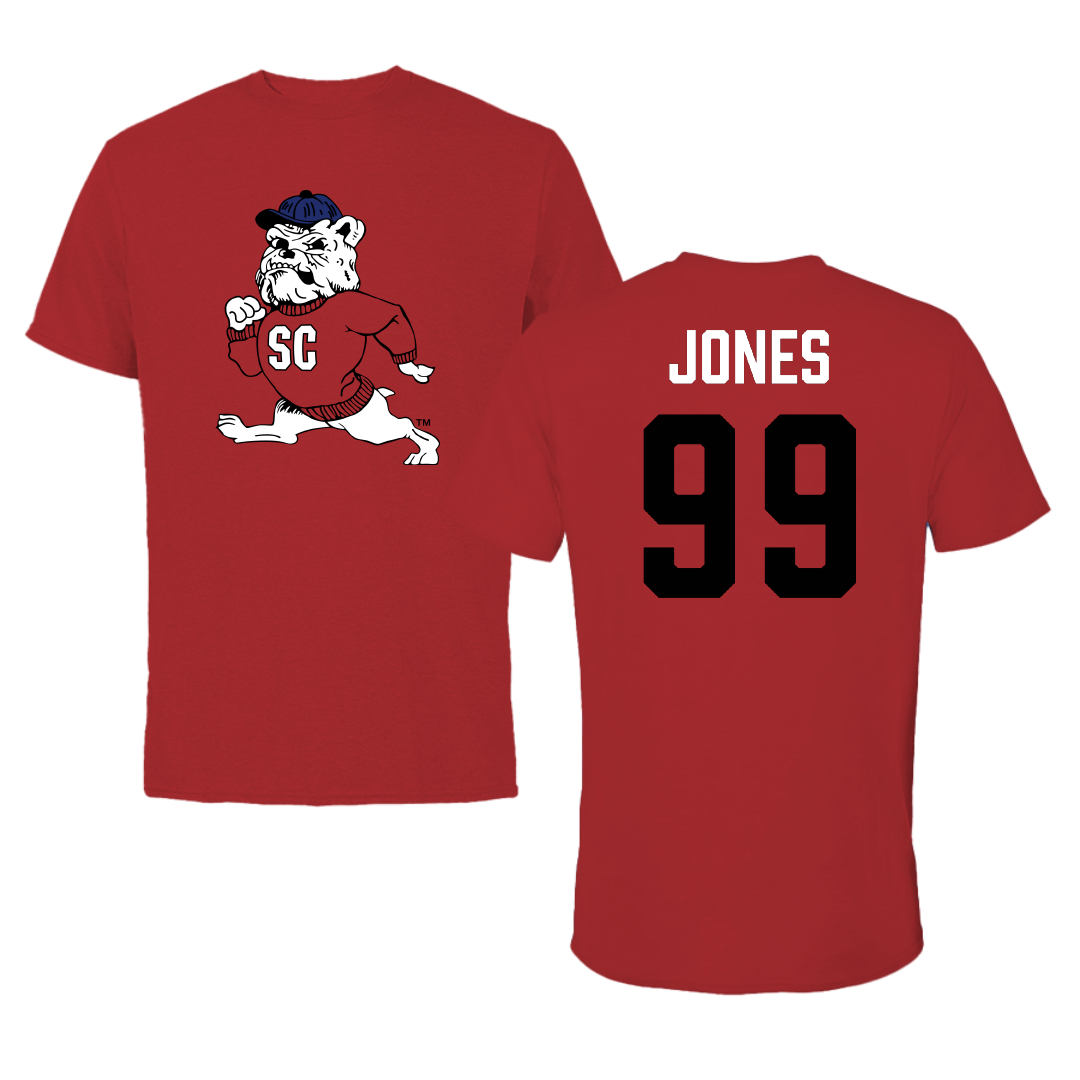 South Carolina State University Football Canvas Red Tee - #99 JaMorey Jones